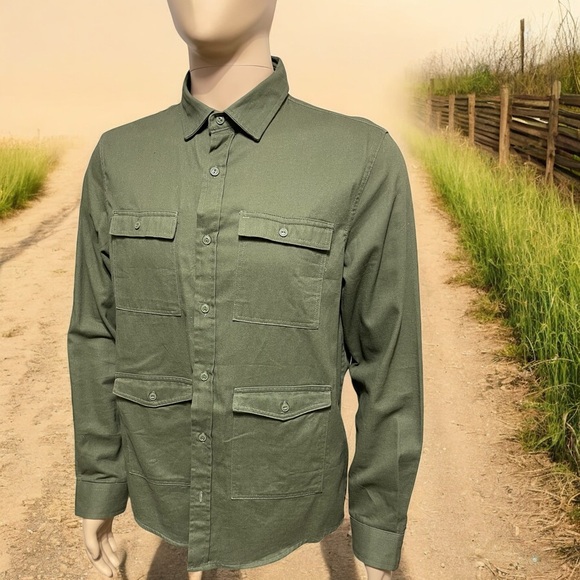 Brave Soul London Four Flap Pocket Utility Shacket - Picture 4 of 16